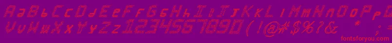 Mosaic Stone Font – Red Fonts on Purple Background