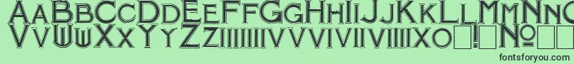 MOSAIC-fontti – mustat fontit vihreällä taustalla