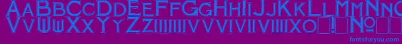 MOSAIC Font – Blue Fonts on Purple Background