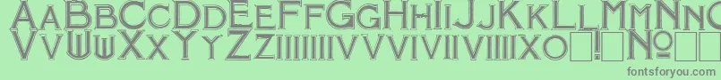 MOSAIC Font – Gray Fonts on Green Background