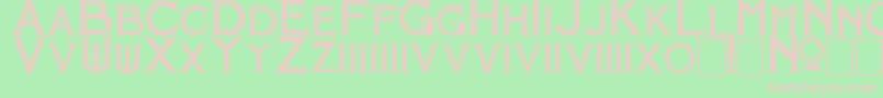 フォントMOSAIC – 緑の背景にピンクのフォント