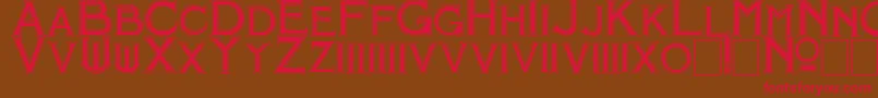 MOSAIC Font – Red Fonts on Brown Background
