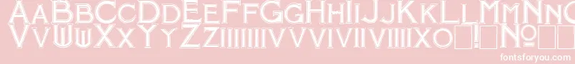 MOSAIC-fontti – valkoiset fontit vaaleanpunaisella taustalla
