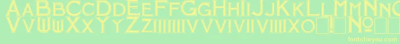MOSAIC-fontti – keltaiset fontit vihreällä taustalla