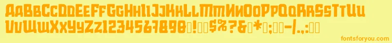 Mosco Mule Font – Orange Fonts on Yellow Background