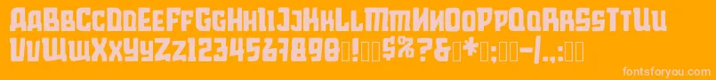 Mosco Mule Font – Pink Fonts on Orange Background