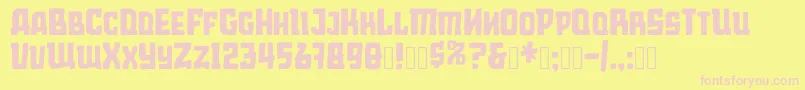 Mosco Mule Font – Pink Fonts on Yellow Background