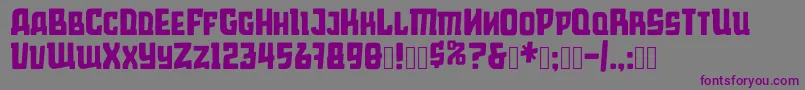 フォントMosco Mule – 紫色のフォント、灰色の背景