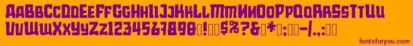 Mosco Mule Font – Purple Fonts on Orange Background