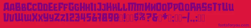Mosco Mule Font – Purple Fonts on Red Background