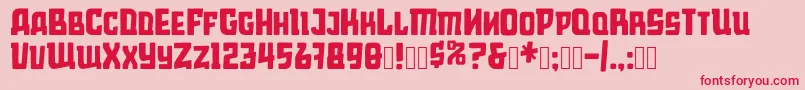 Mosco Mule Font – Red Fonts on Pink Background