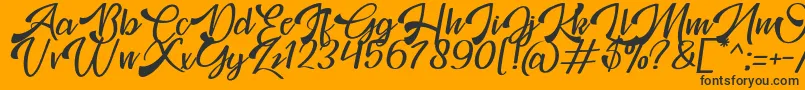 Mosgrade Personal Use Font – Black Fonts on Orange Background