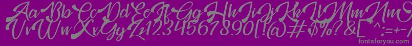 Fonte Mosgrade Personal Use – fontes cinzas em um fundo violeta