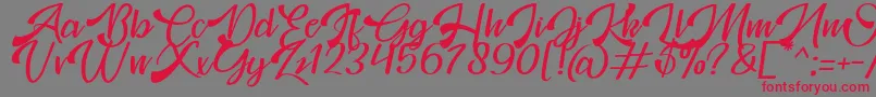 Mosgrade Personal Use Font – Red Fonts on Gray Background