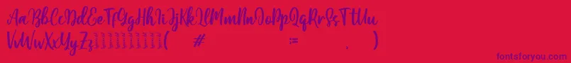 Moshinta Font – Purple Fonts on Red Background