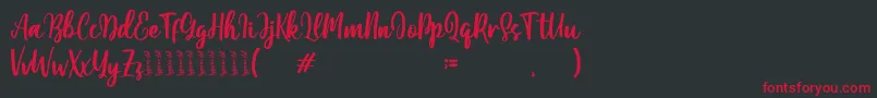 Moshinta Font – Red Fonts on Black Background