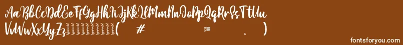 Moshinta Font – White Fonts on Brown Background