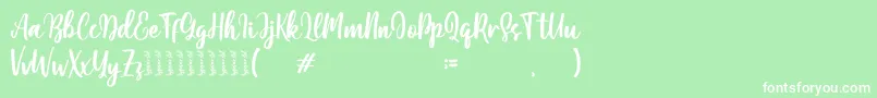 Moshinta Font – White Fonts on Green Background