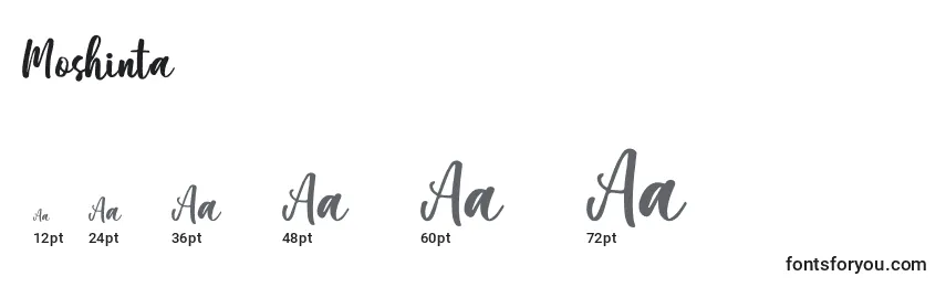 Moshinta Font Sizes