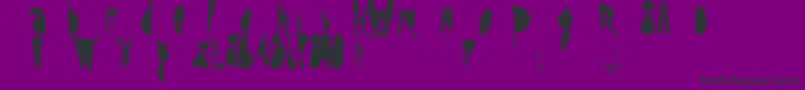 moskito screen-Schriftart – Schwarze Schriften auf violettem Hintergrund