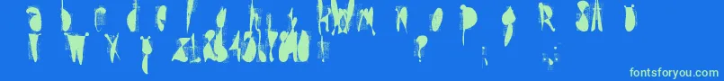 fuente moskito screen – Fuentes Verdes Sobre Fondo Azul