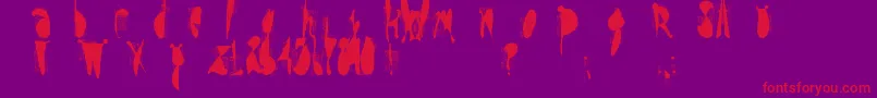 moskito screen Font – Red Fonts on Purple Background