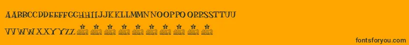 MOSKITOES PERSONAL USE-Schriftart – Schwarze Schriften auf orangefarbenem Hintergrund