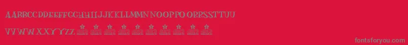 MOSKITOES PERSONAL USE Font – Gray Fonts on Red Background