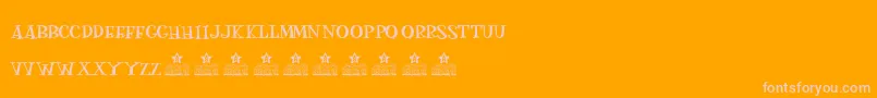 MOSKITOES PERSONAL USE Font – Pink Fonts on Orange Background