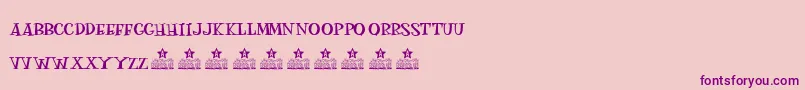 MOSKITOES PERSONAL USE-Schriftart – Violette Schriften auf rosa Hintergrund