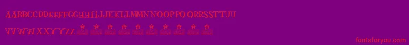 MOSKITOES PERSONAL USE Font – Red Fonts on Purple Background