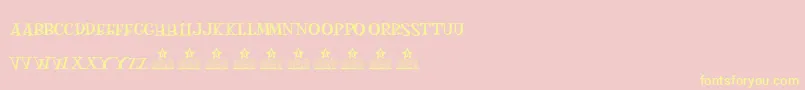 MOSKITOES PERSONAL USE Font – Yellow Fonts on Pink Background