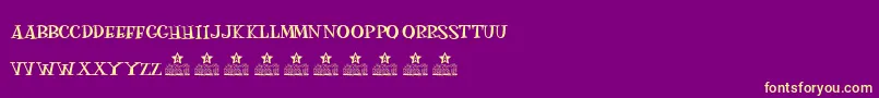 MOSKITOES PERSONAL USE Font – Yellow Fonts on Purple Background