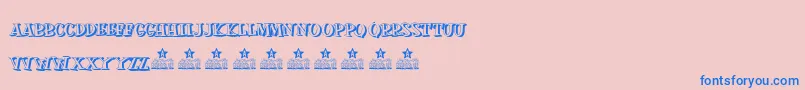 MOSKITOES SHADOW PERSONAL USE Font – Blue Fonts on Pink Background