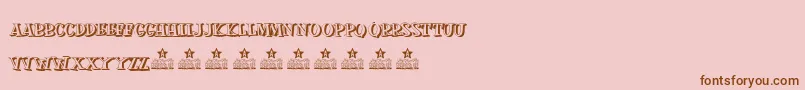 MOSKITOES SHADOW PERSONAL USE Font – Brown Fonts on Pink Background