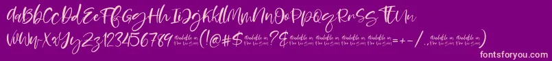 Moskova Font – Pink Fonts on Purple Background
