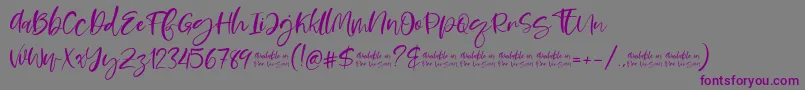 Moskova Font – Purple Fonts on Gray Background