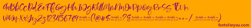 Шрифт Moskova – фиолетовые шрифты на оранжевом фоне