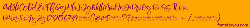 Moskova Font – Purple Fonts on Orange Background