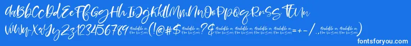 Moskova Font – White Fonts on Blue Background