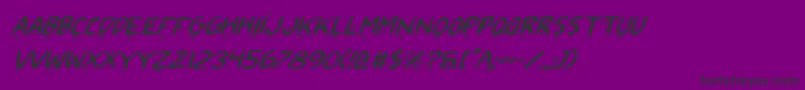 2toon2v2i Font – Black Fonts on Purple Background
