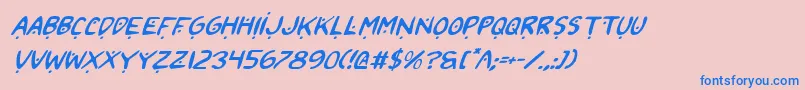 2toon2v2i Font – Blue Fonts on Pink Background