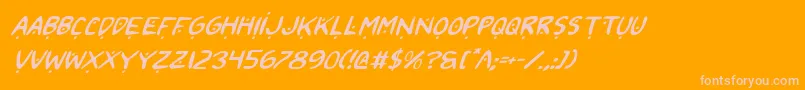 2toon2v2i Font – Pink Fonts on Orange Background
