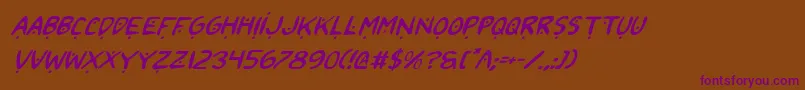 2toon2v2i Font – Purple Fonts on Brown Background