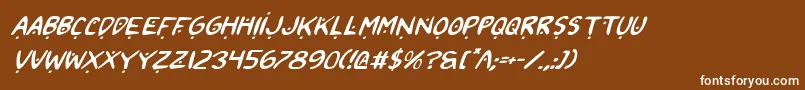 2toon2v2i Font – White Fonts on Brown Background