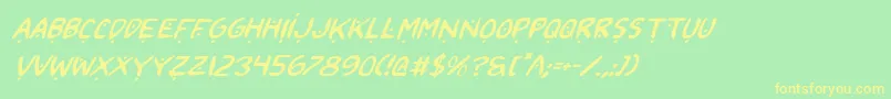 2toon2v2i Font – Yellow Fonts on Green Background