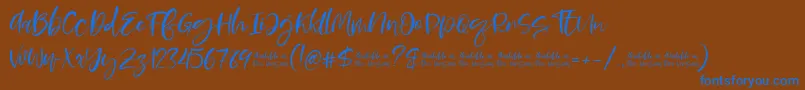 Подробнее о шрифте Moskova Шрифт Moskova – синие шрифты на коричневом фоне