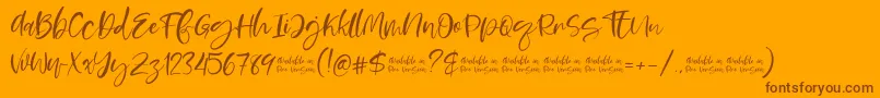 Moskova Font – Brown Fonts on Orange Background