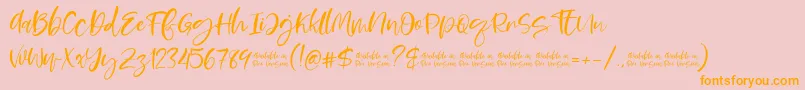Moskova Font – Orange Fonts on Pink Background