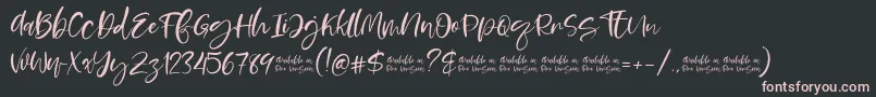 Moskova Font – Pink Fonts on Black Background